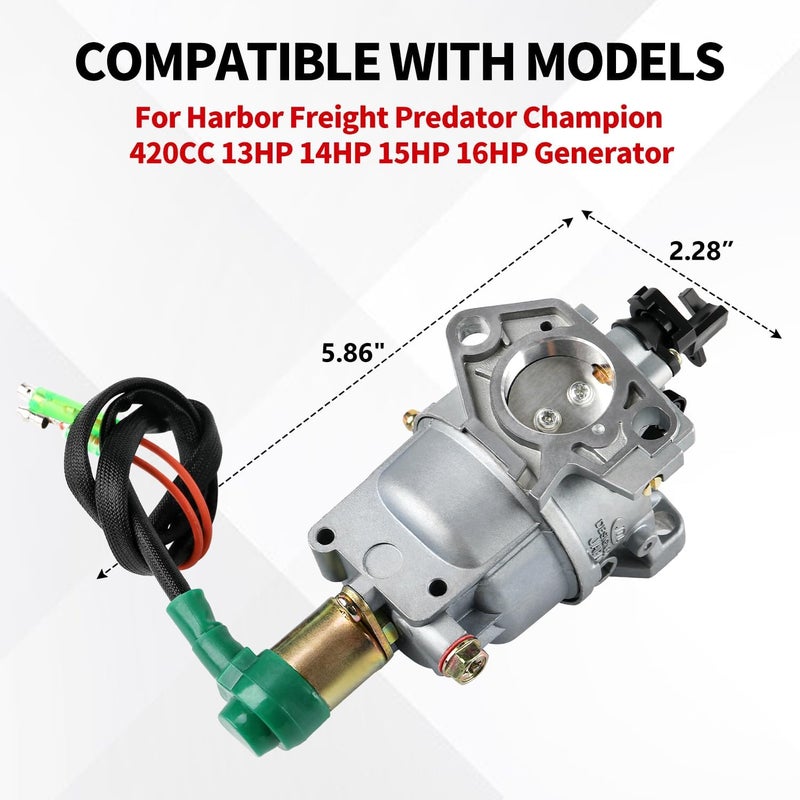 YDO Carburetor for Harbor Freight Predator Champion 420CC 13HP 14HP 15HP 16HP Generator 69671 68530 68525 69672 69674 68529 68526 GX340 GX390 7000 8750 Watt Carb - Image 3